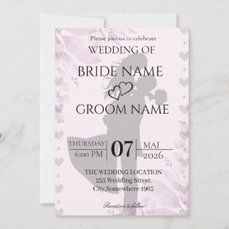 Invitación de Boda Silueta Minimalista