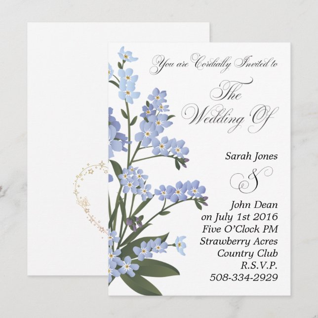 invitación de boda simple (Anverso / Reverso)