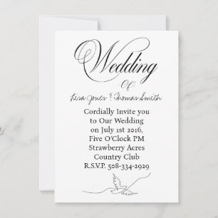 invitación de boda simple