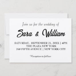 Invitación de boda simple boho kraft