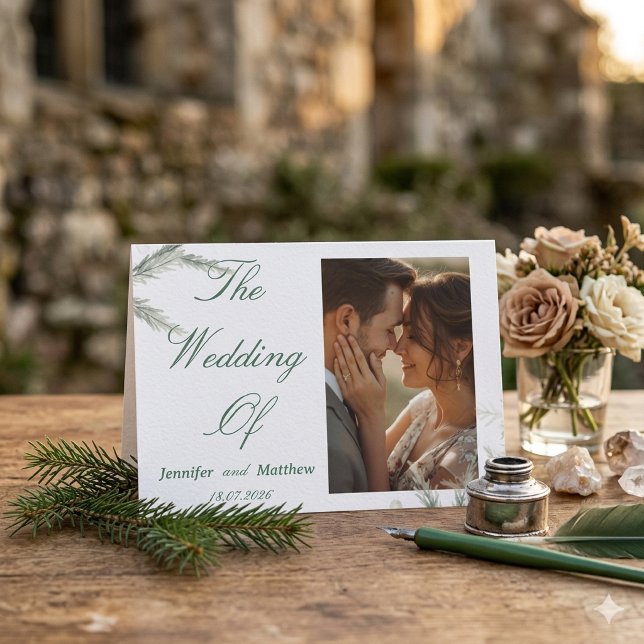 Invitación de boda simple con foto moderna (Subido por el creador)