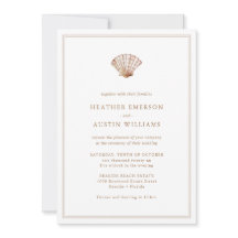 Invitación de Boda Simple de Playa
