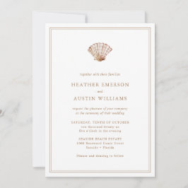 Invitación de Boda Simple de Playa