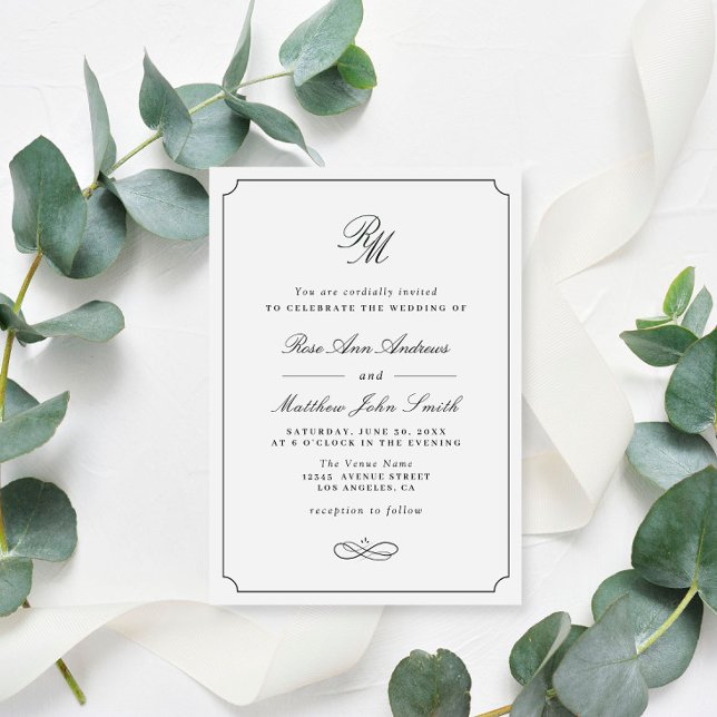 invitación de boda simple de tipografía (Subido por el creador)