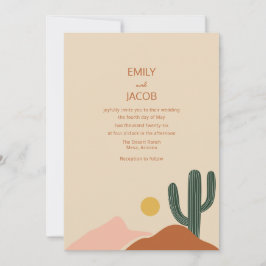 Invitación de boda simple del desierto boho