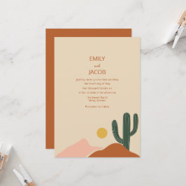 Invitación de boda simple del desierto boho