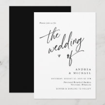 Invitación de Boda Simple Elegante Moderno Minimal