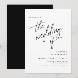 Invitación de Boda Simple Elegante Moderno Minimal