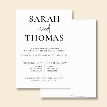 Invitación de Boda Simple Minimalista