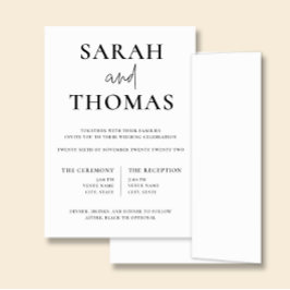Invitación de Boda Simple Minimalista