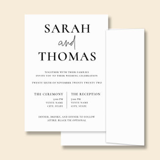 Invitación de Boda Simple Minimalista