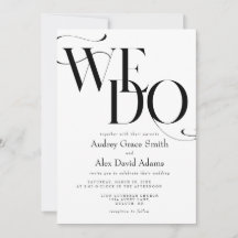 Invitación de boda Simple Modern We Do