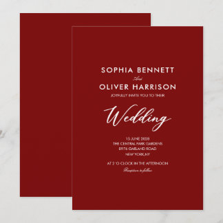 invitación de boda SIMPLE moderna elegante de terr