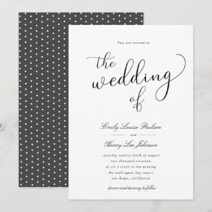 invitación de boda simple y elegante
