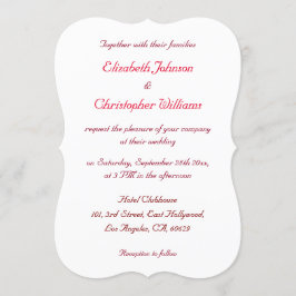 Invitación de boda simple y elegante personalizada