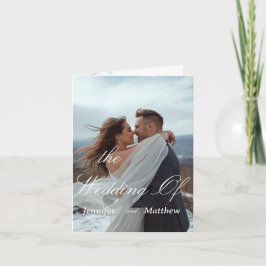 Invitación de boda simple y moderna personalizada