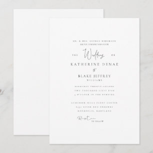 Invitación de boda Simply Elegant II para padres d