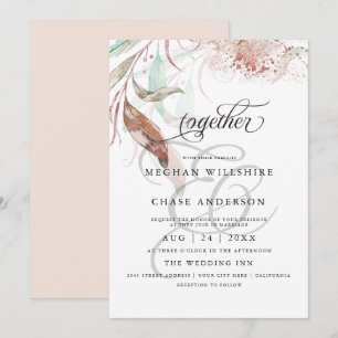 INVITACIÓN DE BODA   Spray de Wispy de Foliage de 