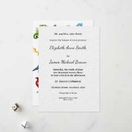 Invitación de Boda Tarjeta de Letra Clásica Elegan
