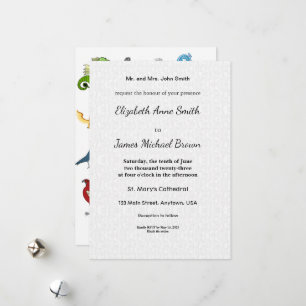 Invitación de Boda Tarjeta de Letra Clásica Elegan