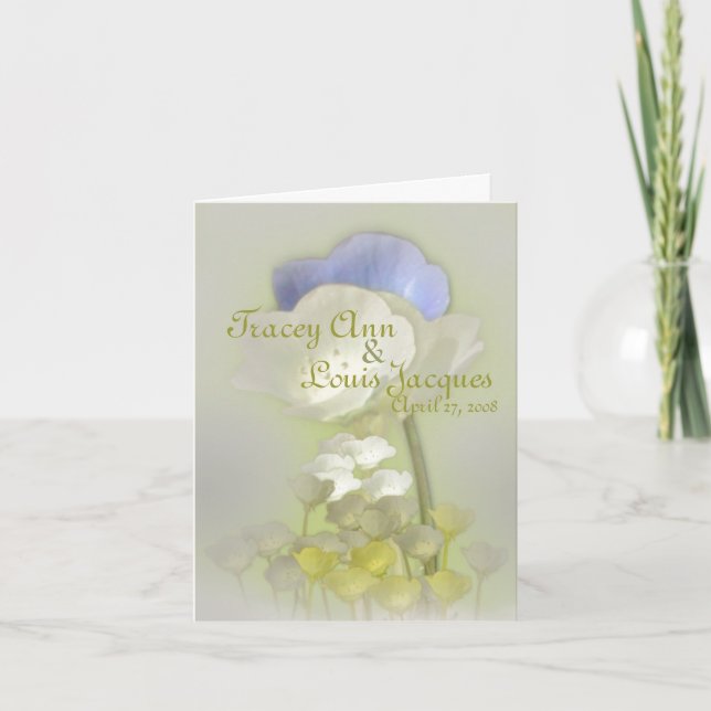 Invitación de boda/Tarjeta de saludo (Anverso)