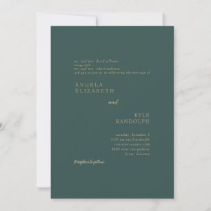 Invitación de boda Teal Elegance in Motion