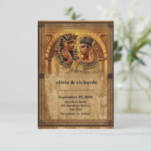 Invitación de Boda – Tema Faraón Elegante