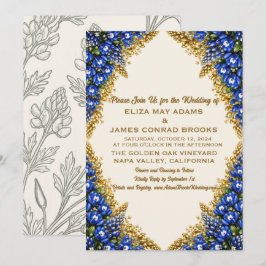 Invitación de Boda Texas Bluebonnet