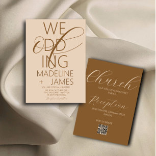 Invitación de boda tipo café elegante Latte
