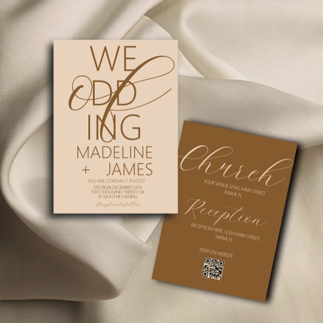 Invitación de boda tipo café elegante Latte (Subido por el creador)