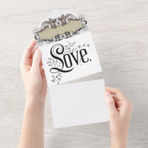 Invitación de boda todo en uno