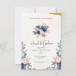 Invitación de Boda Todo En Uno