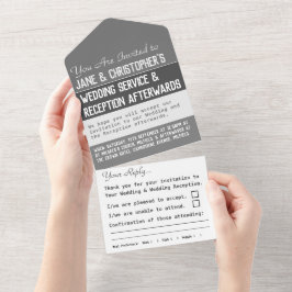 Invitación de boda todo en uno