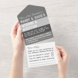 Invitación de boda todo en uno