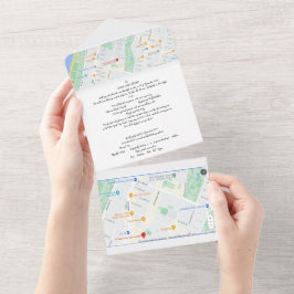 Invitación de boda todo en uno