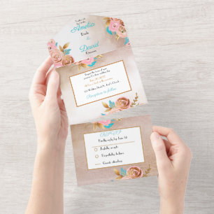 Invitación de boda todo en uno