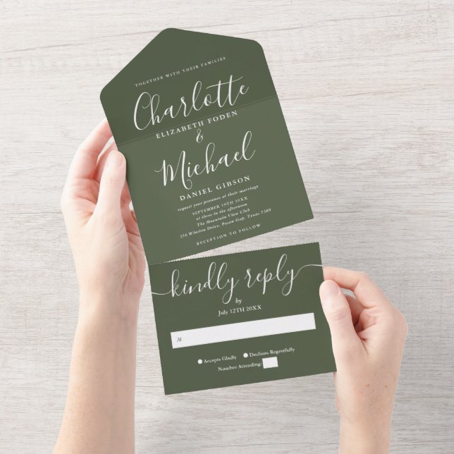 Invitación de Boda Todo en Uno (desgarro)