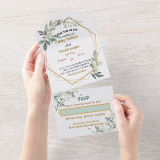 Invitación de Boda Todo en Uno