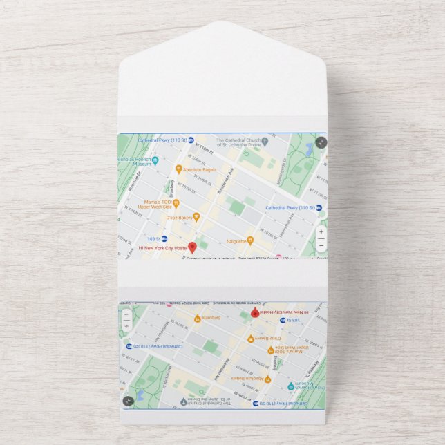 Invitación de Boda Todo en Uno (Afuera)