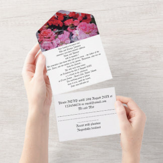 invitación de boda todo en uno Azaleea Foto