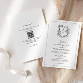 Invitación de boda todo en uno con código QR del e