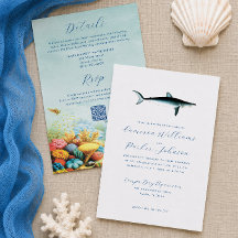 Invitación de boda todo en uno con código QR para 