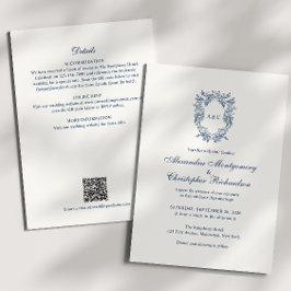Invitación de Boda Todo en Uno con Escudo de Estil