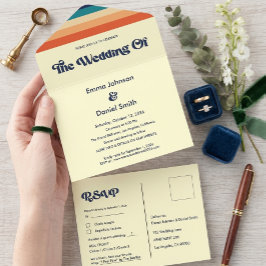 Invitación de boda todo en uno con vibraciones vin