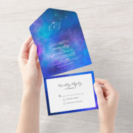 Invitación de boda todo en uno Nebulosa Interestel