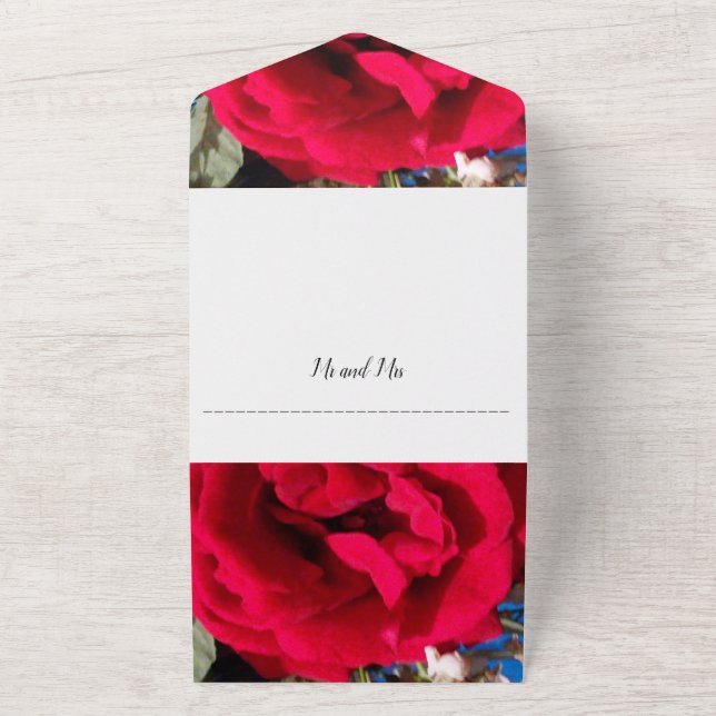 Invitación de Boda Todo En Uno Rosa y Mapa (Afuera)