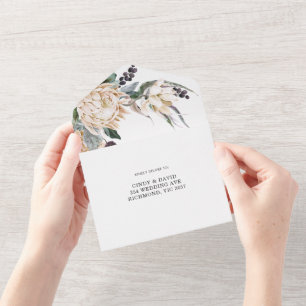Invitación de boda todo en uno White King Protea