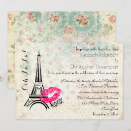 Invitación de Boda Torre Eiffel Ooh La La París