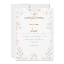 Invitación de boda tradicional noruega Rosemaling