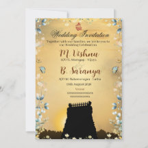 Invitación de boda tradicional tamil india